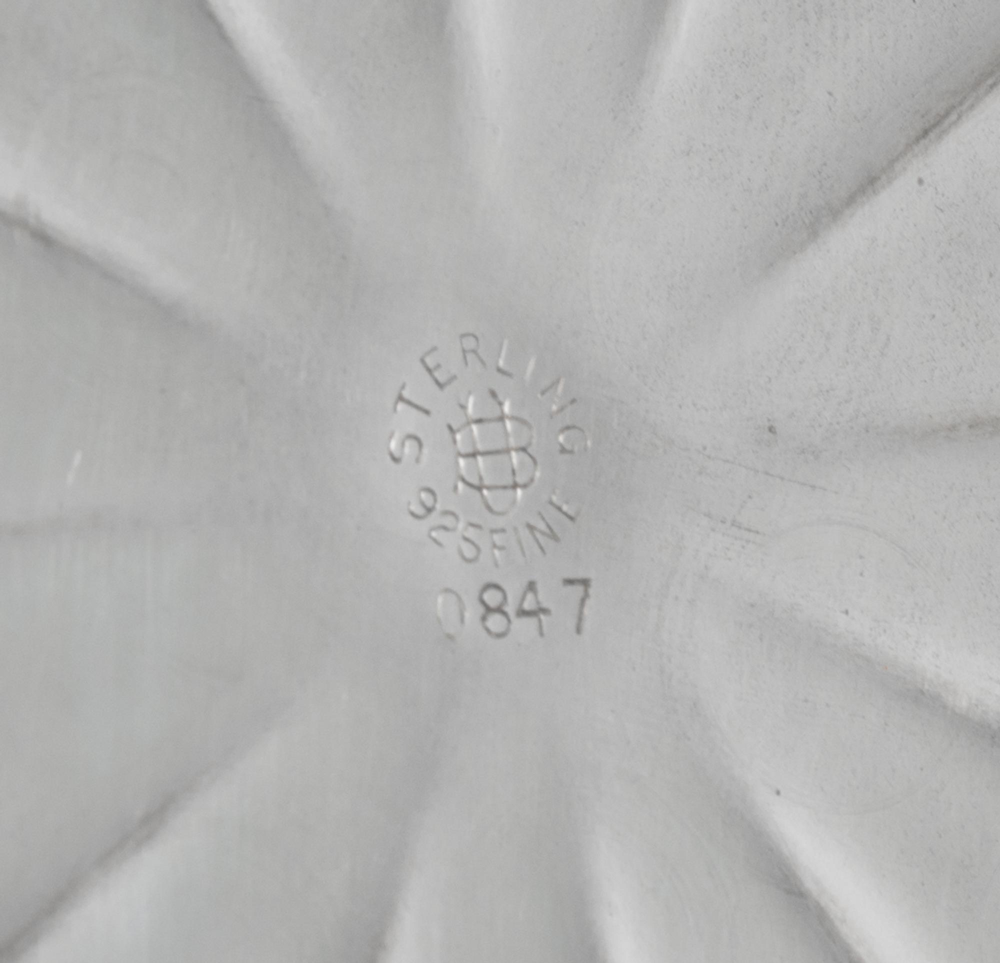 An American Art Nouveau Silver Bowl, Unger Brothers, Newark, NJ, of shaped circular form with an applied poppy border.