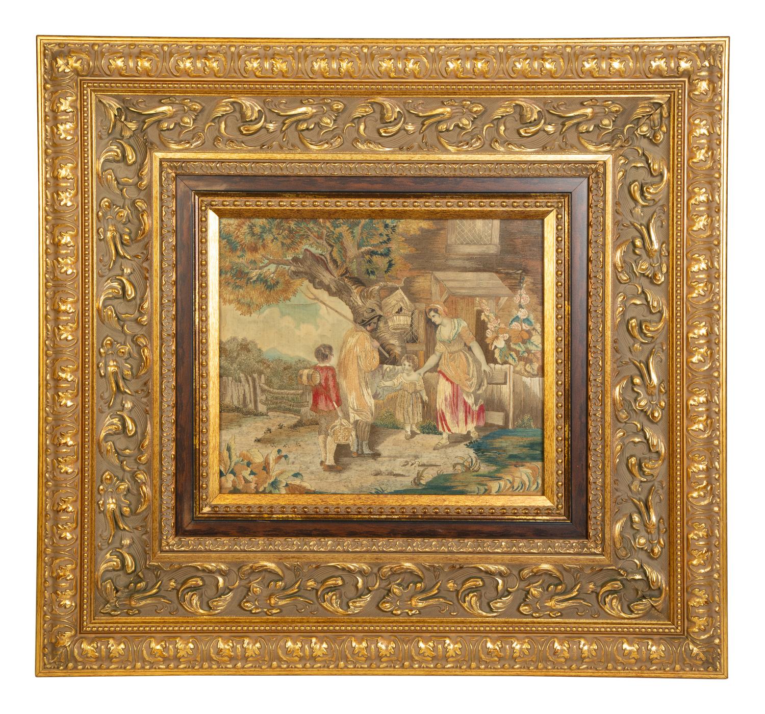 A Pair of Continental Needlework Pictures