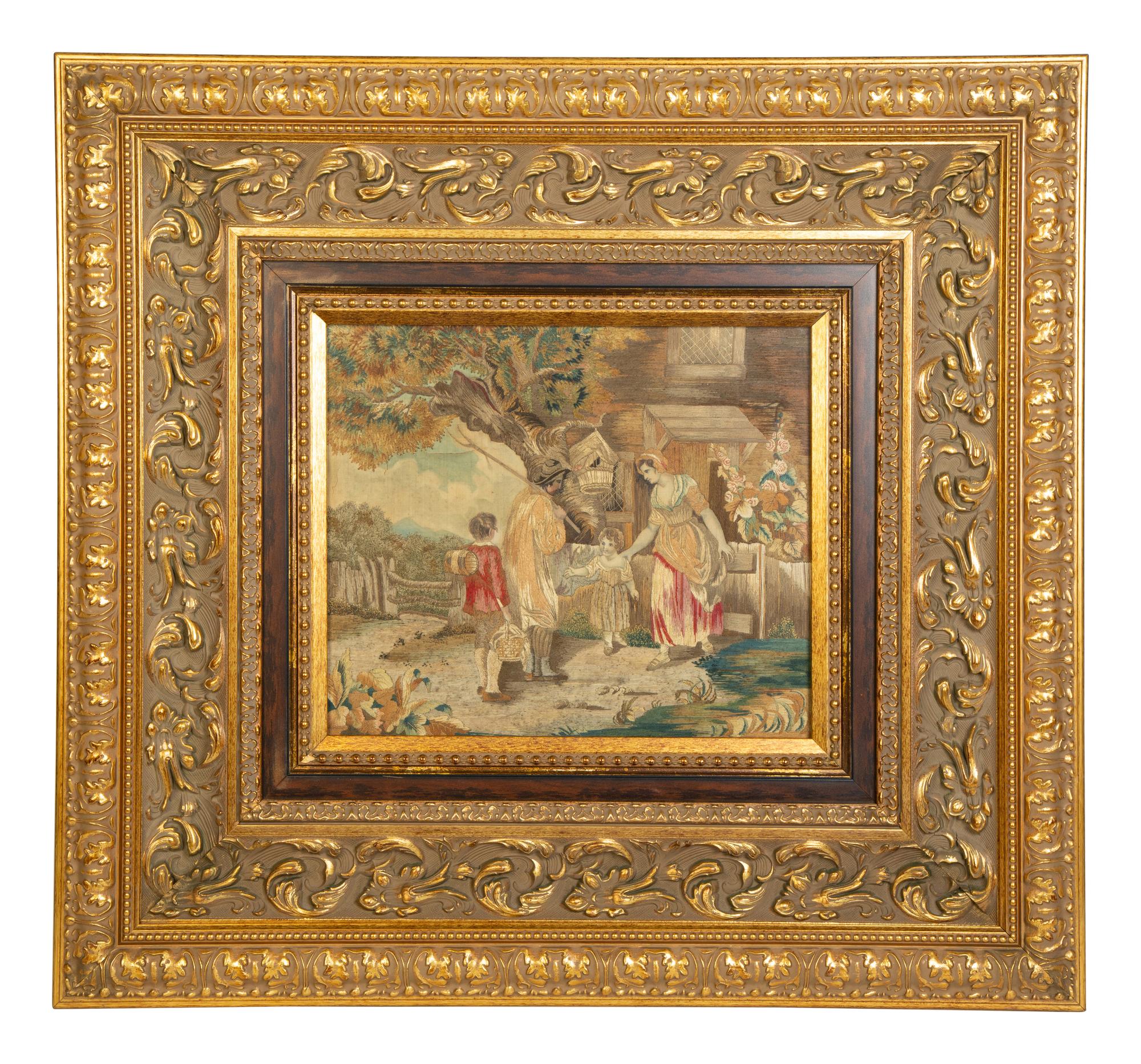 A Pair of Continental Needlework Pictures