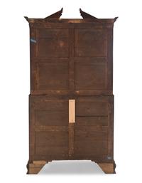 A George III Mahogany Bureau Cabinet