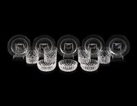 A Group of Val Saint Lambert Cut Glass Tableware