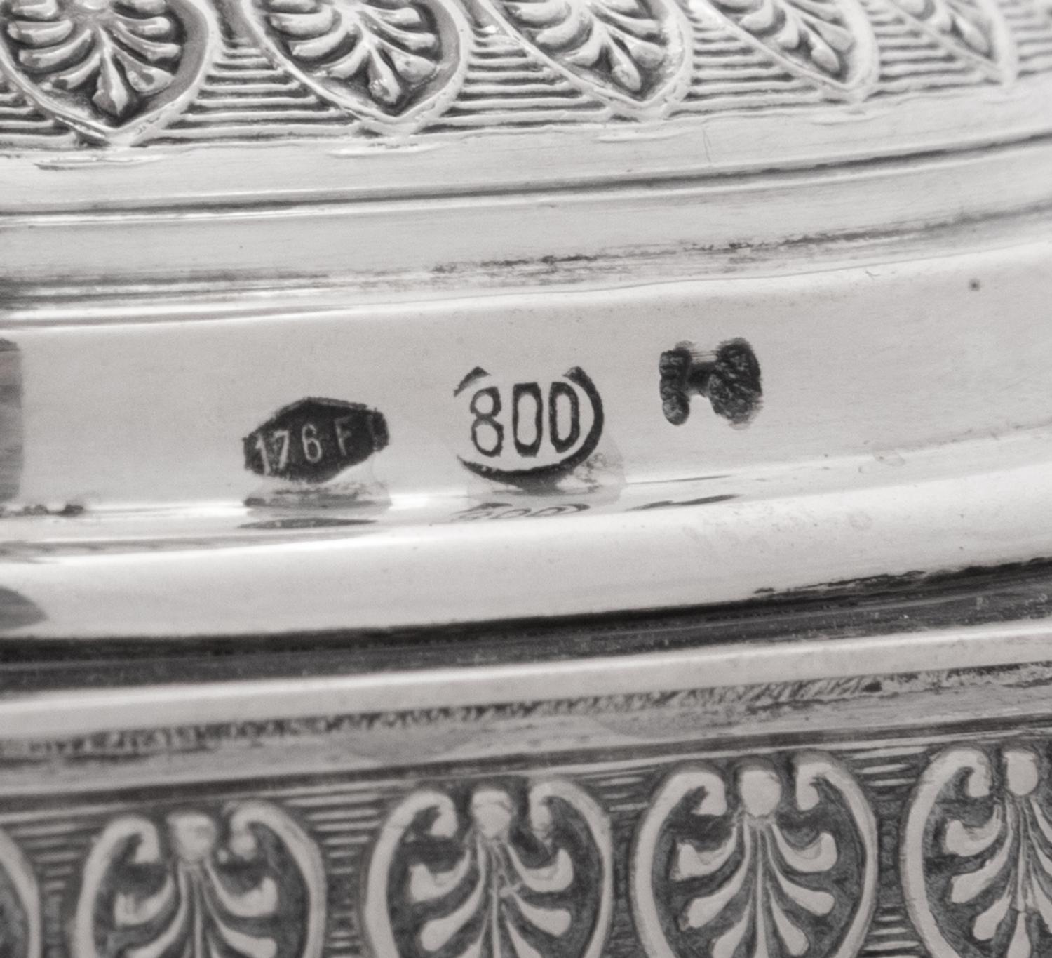 An Italian Silver Covered Sugar