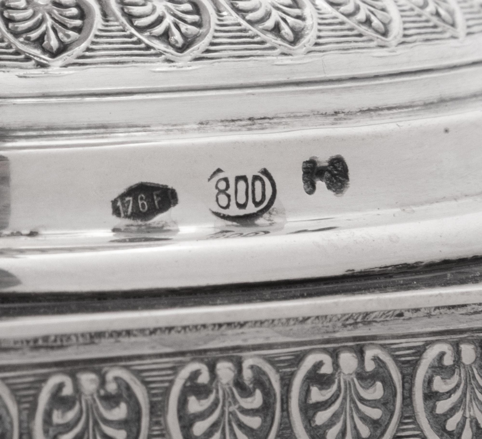 An Italian Silver Covered Sugar