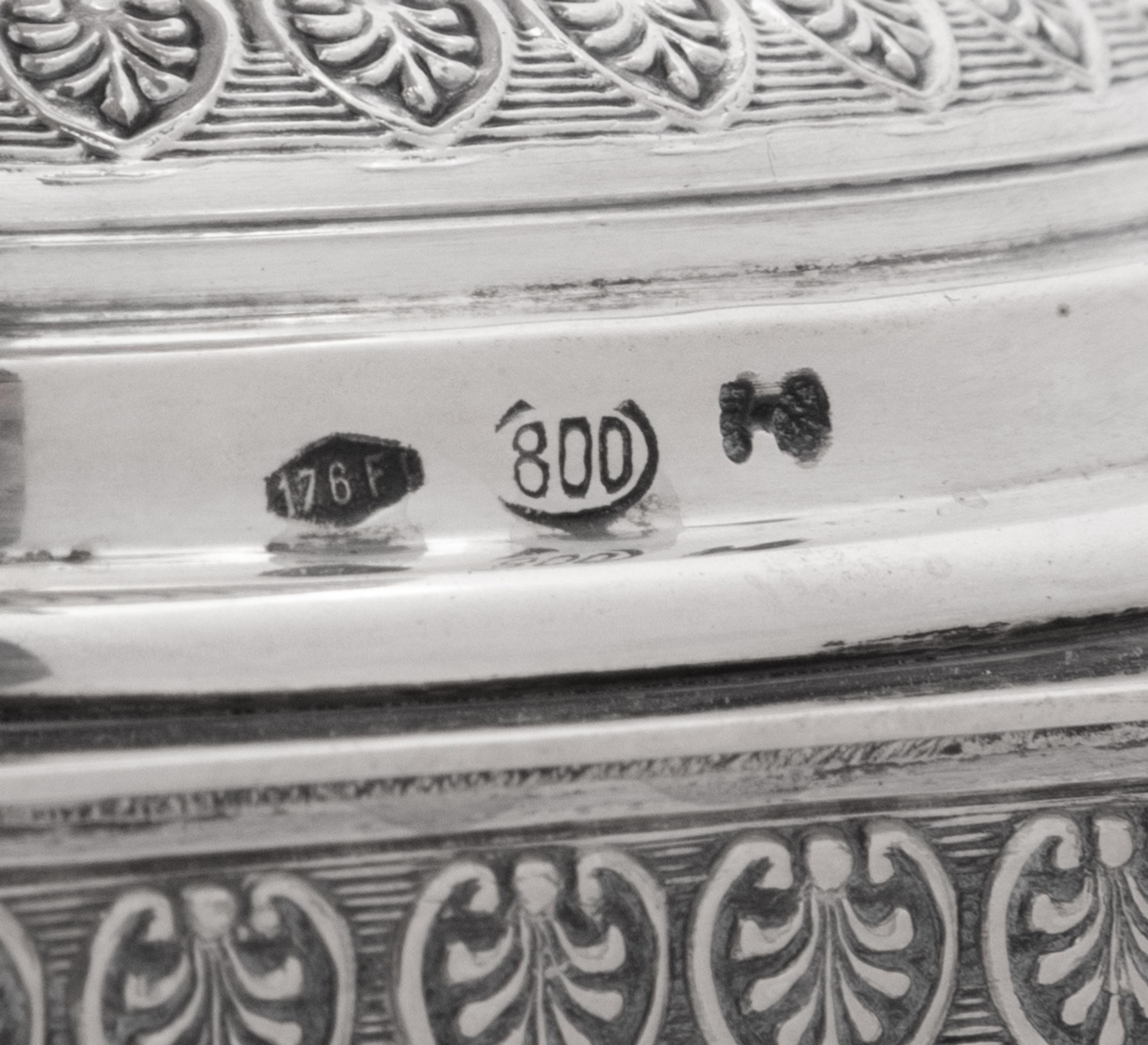 An Italian Silver Covered Sugar