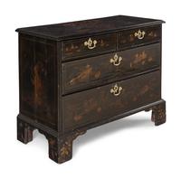 A George III Black Japanned Chest of Drawers