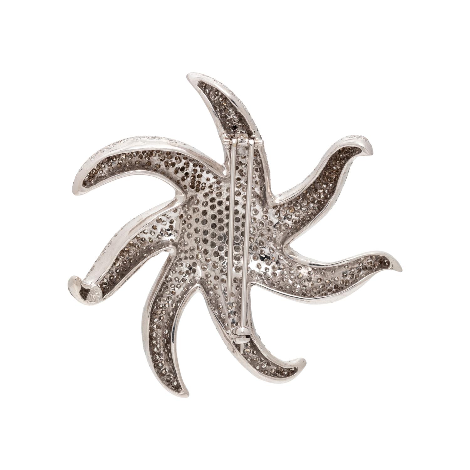 DIAMOND SEA STAR BROOCH