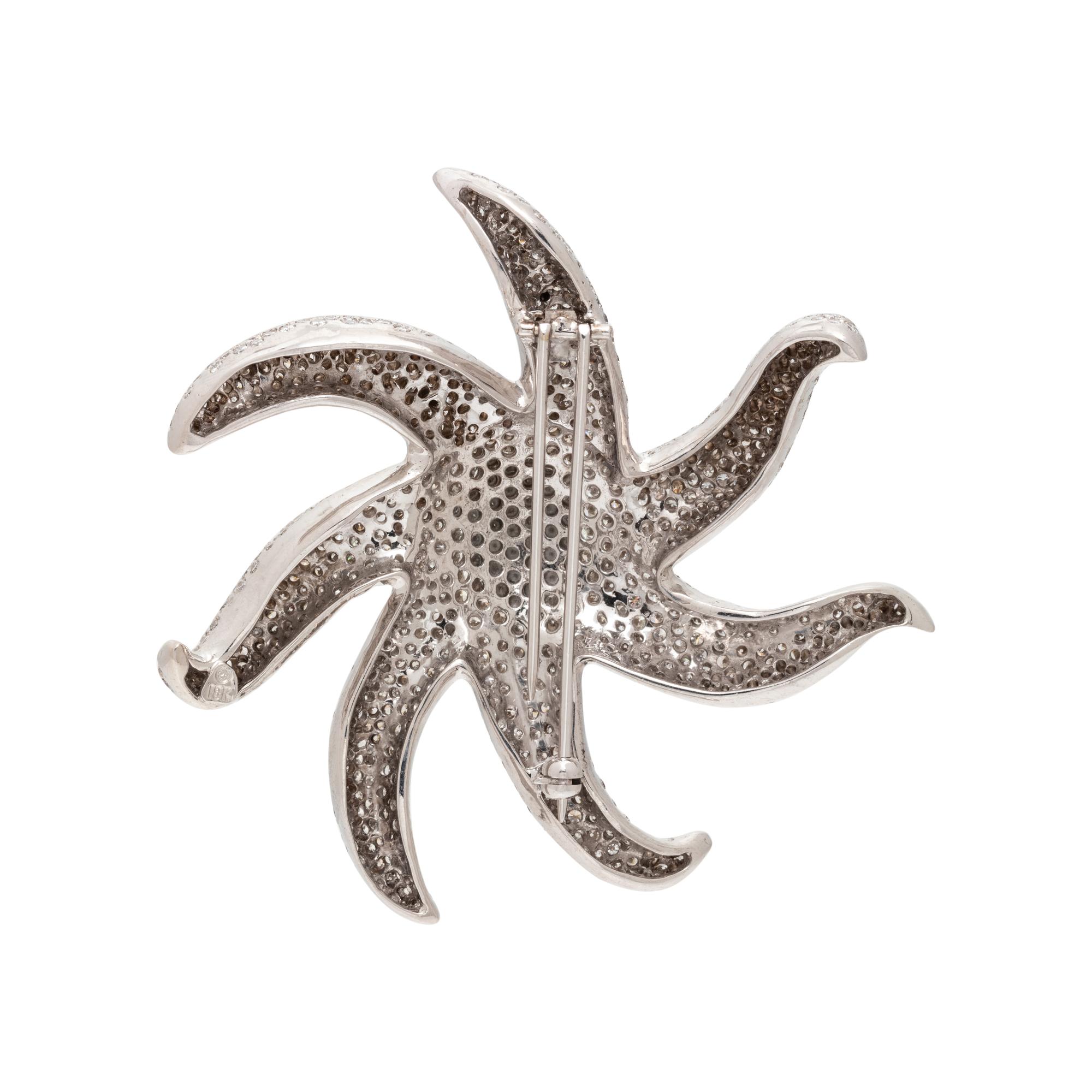 DIAMOND SEA STAR BROOCH