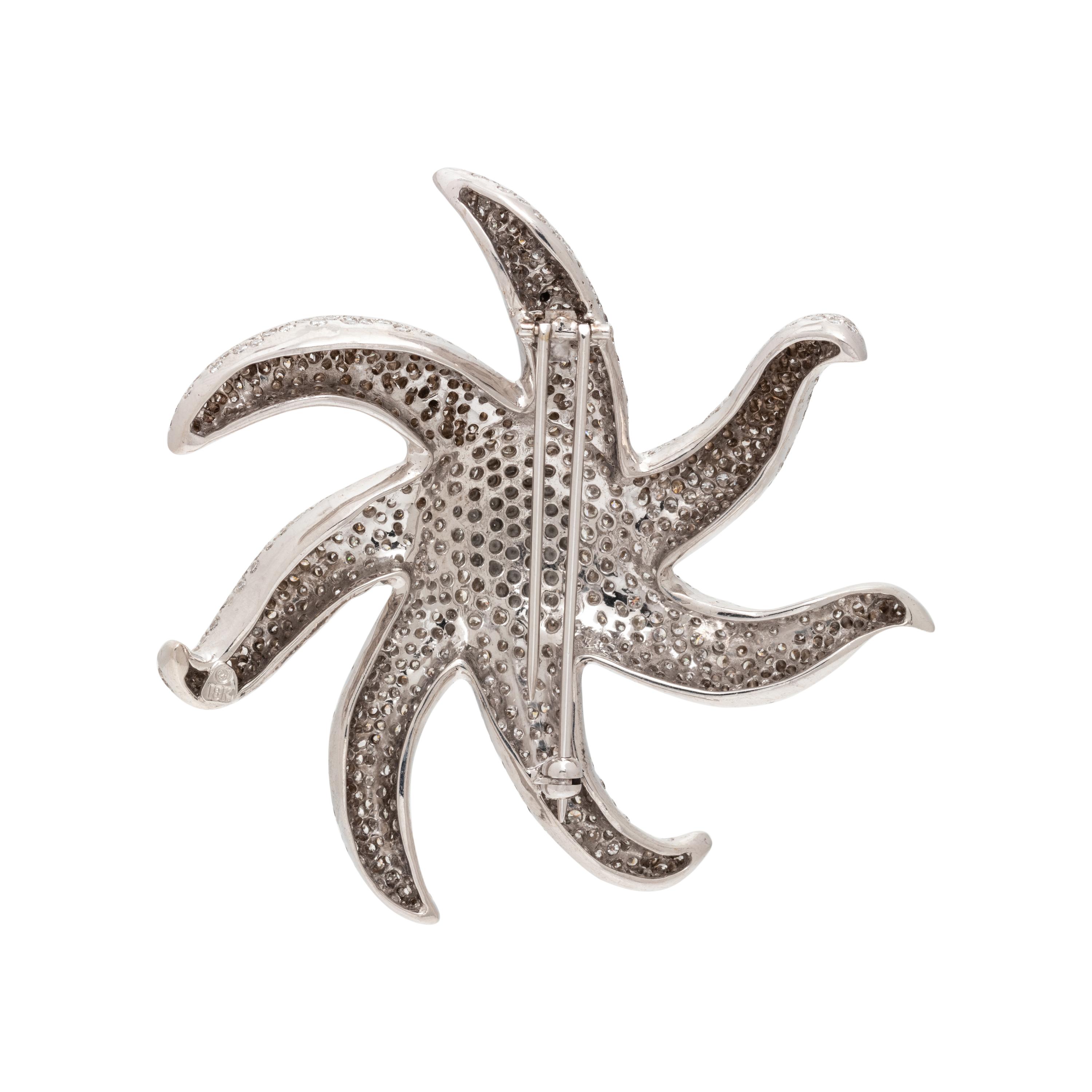 DIAMOND SEA STAR BROOCH