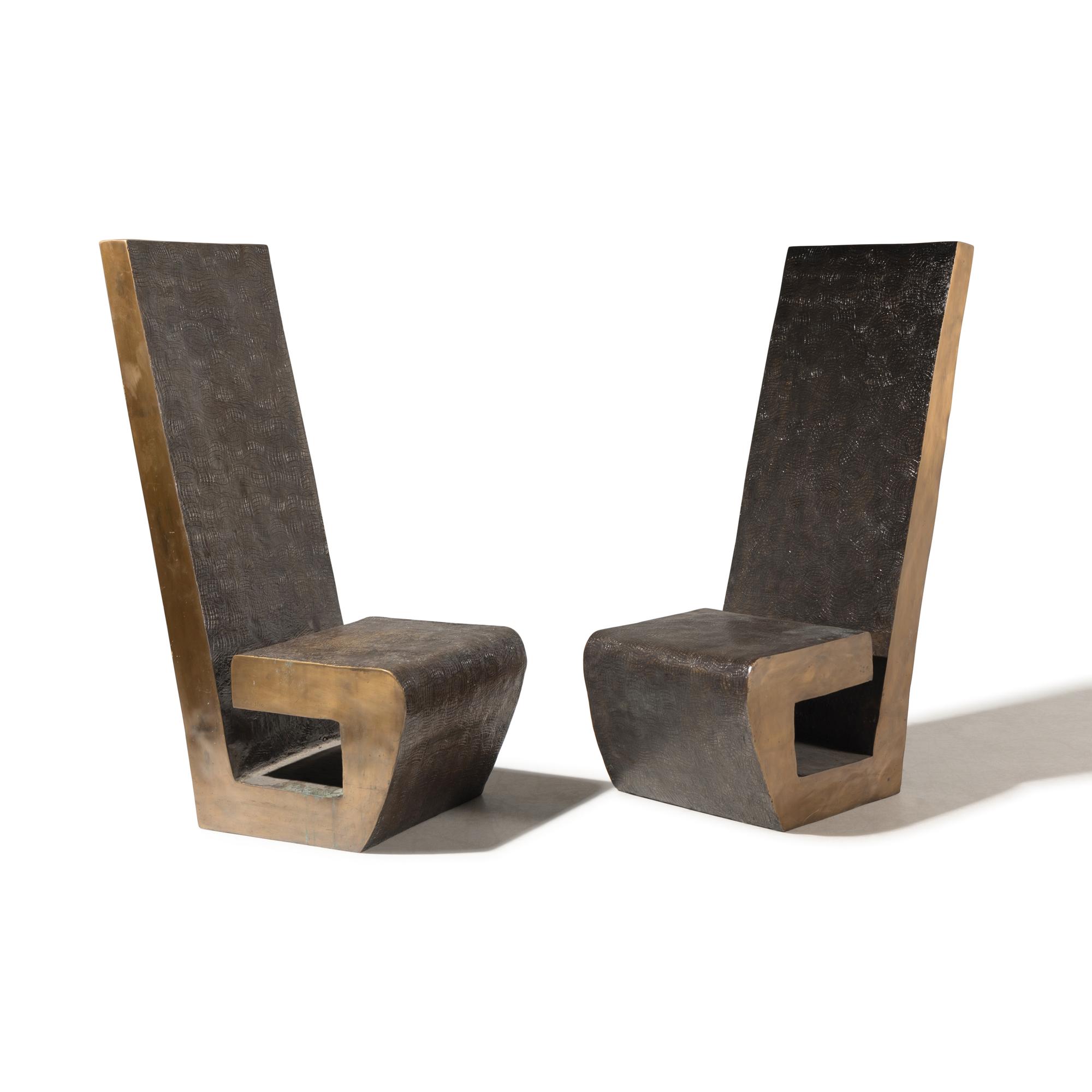 Pair of Bronze Chairs