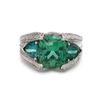 TOURMALINE AND DIAMOND RING