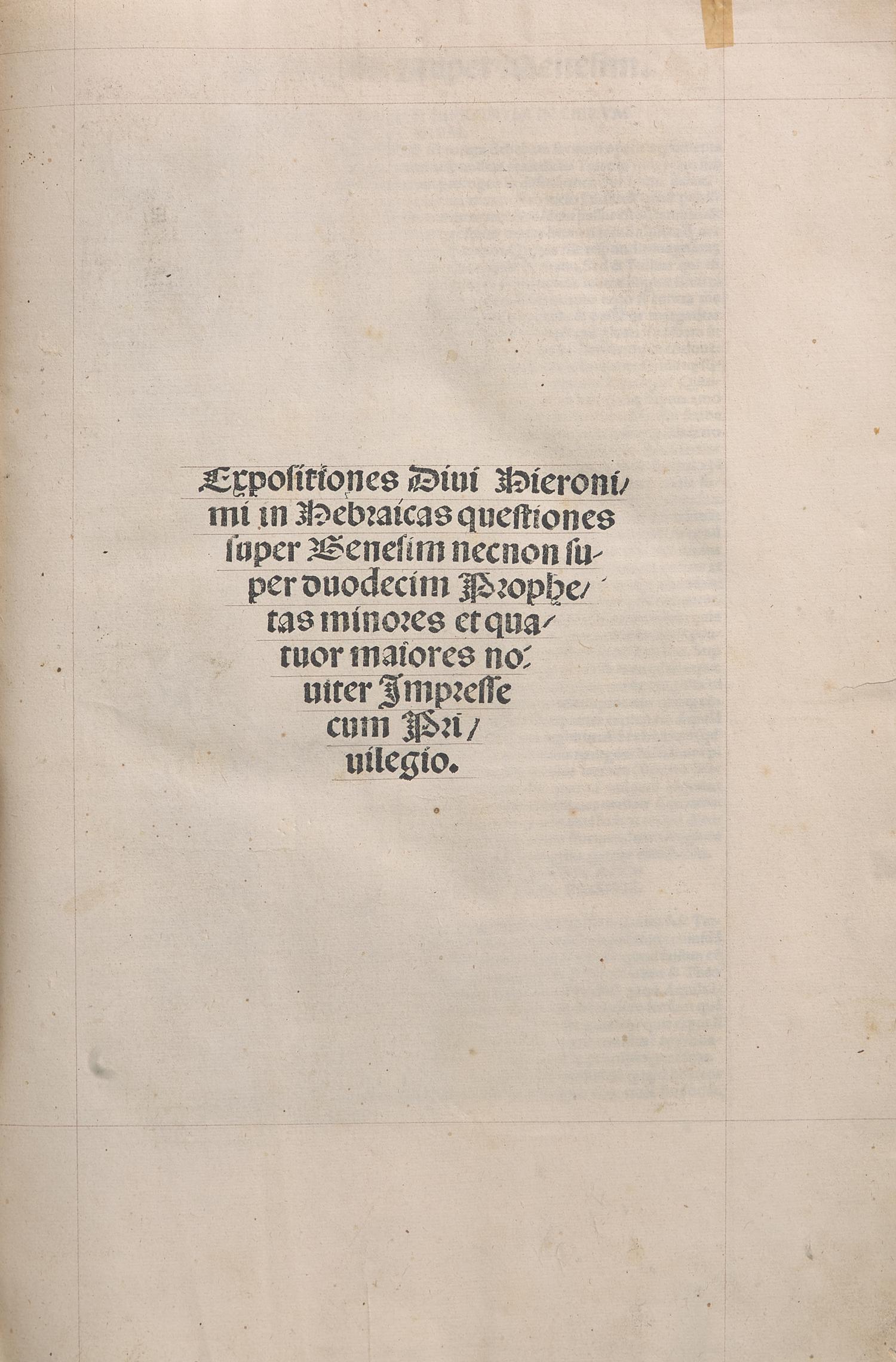 [Fine Bindings] [Incunable] [Hagué, Théodore] Hieronymus, Sophronius Eusebius. Commentaria in Bibliam