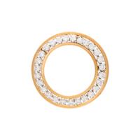 YELLOW GOLD AND DIAMOND CIRCLE BROOCH