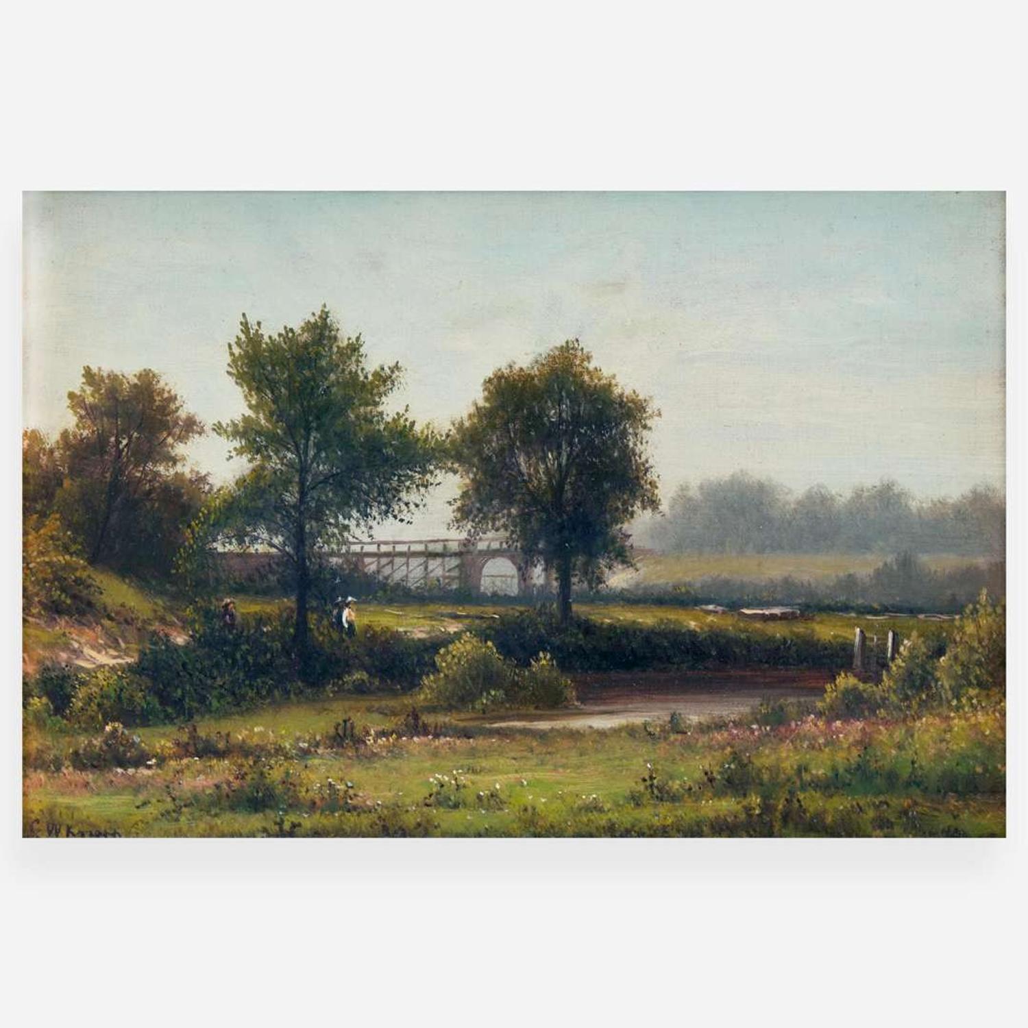Charles Wilson Knapp (American, 1823–1900) View of Columbia Avenue Bridge, Fairmount Park, Philadelphia