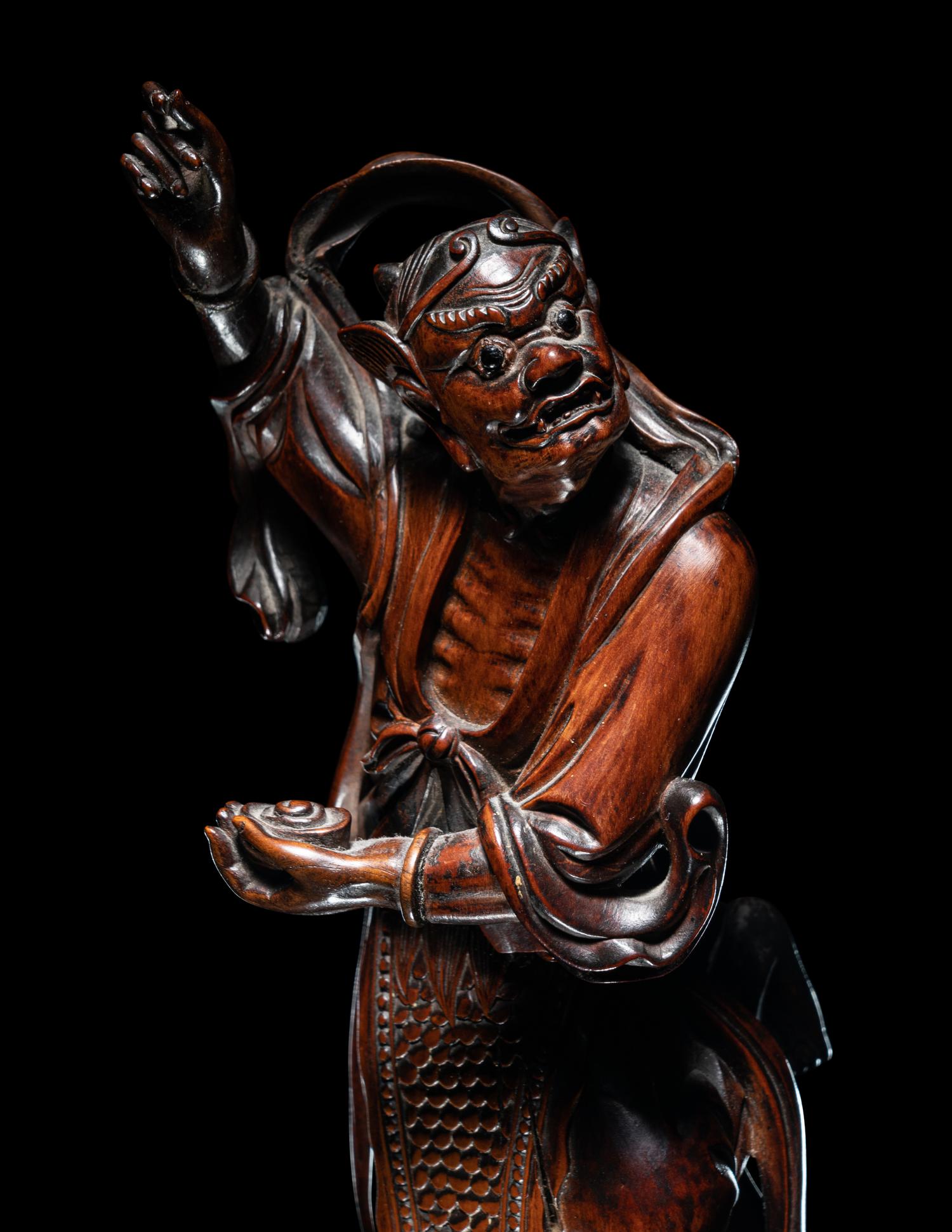 A Chinese Boxwood Figure of Kui Xing