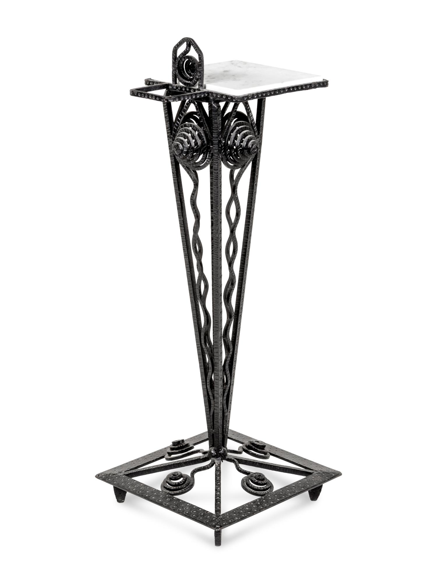 An Art Deco Wrought Iron Stand