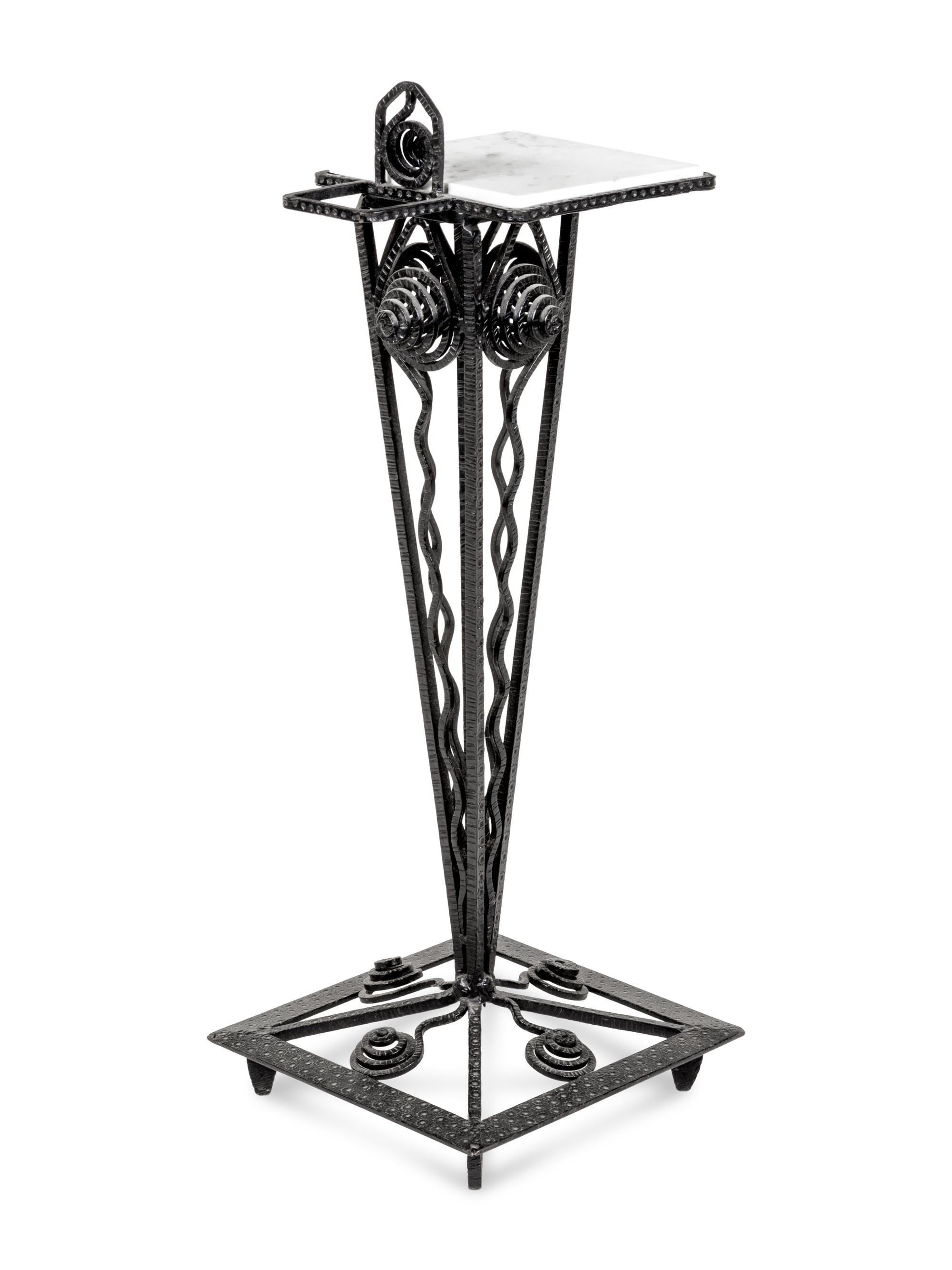 An Art Deco Wrought Iron Stand