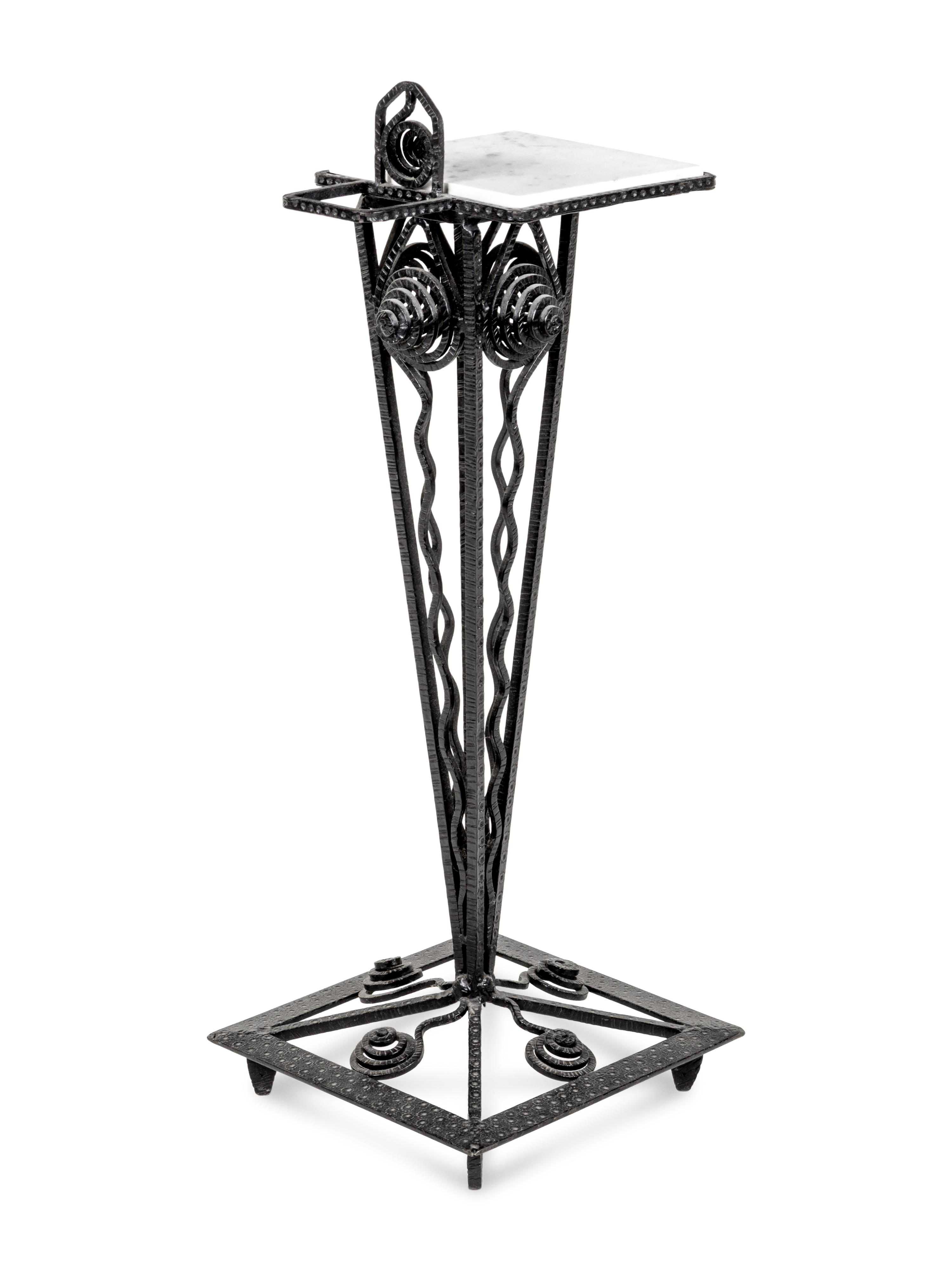 An Art Deco Wrought Iron Stand