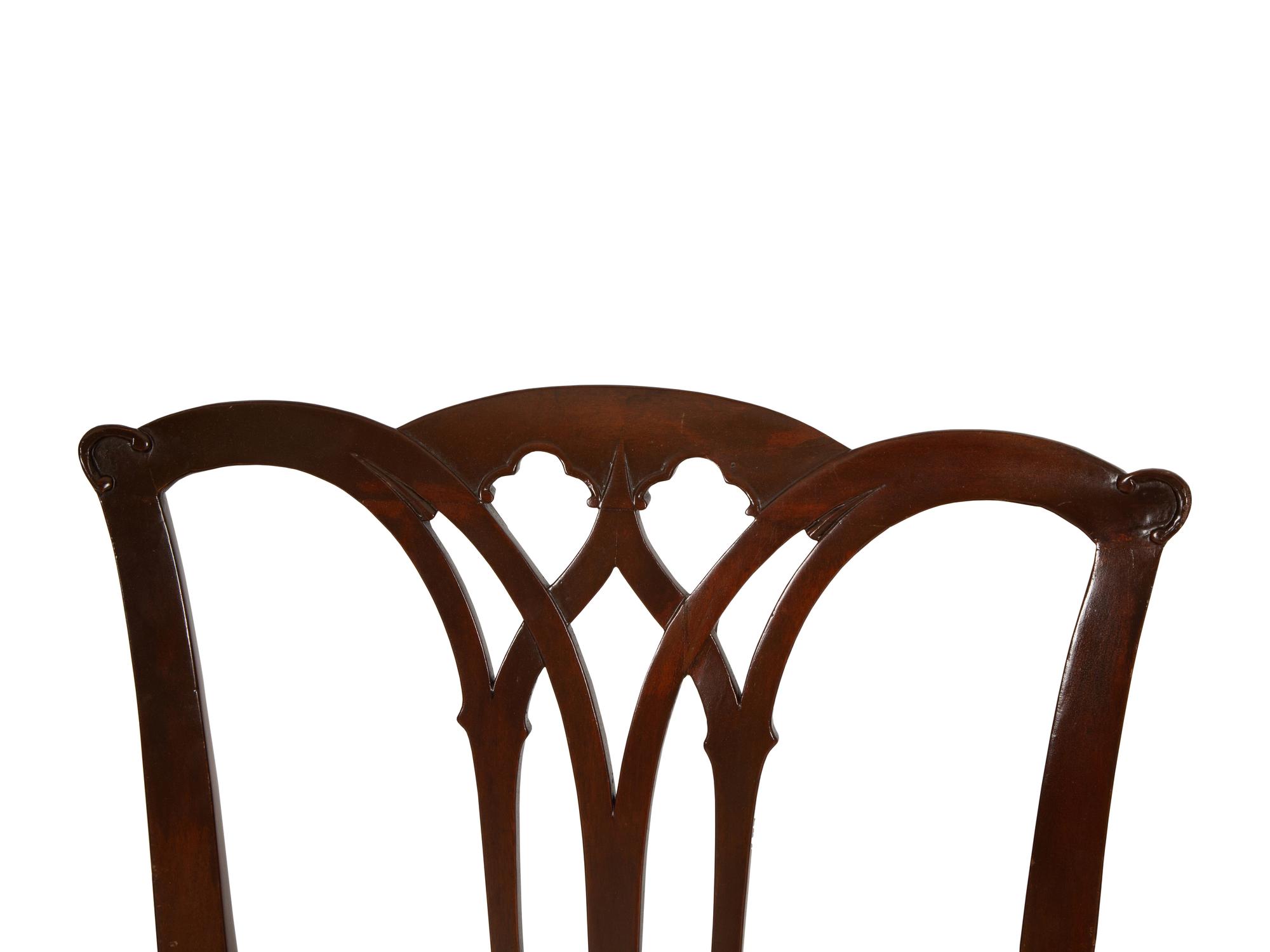 A Pair of American Chippendale Mahogany Side Chairs
