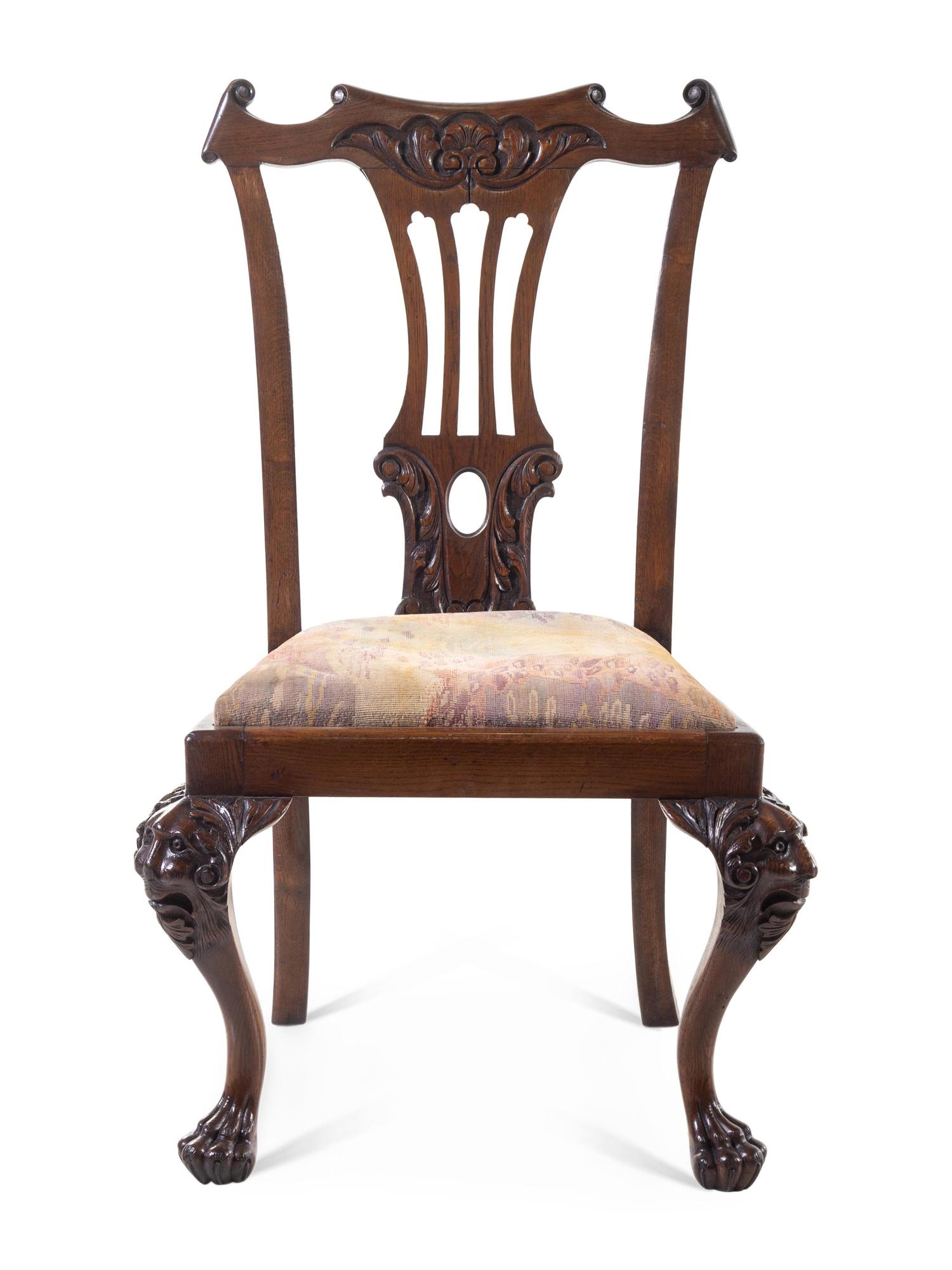 A George I Style Oak Side Chair