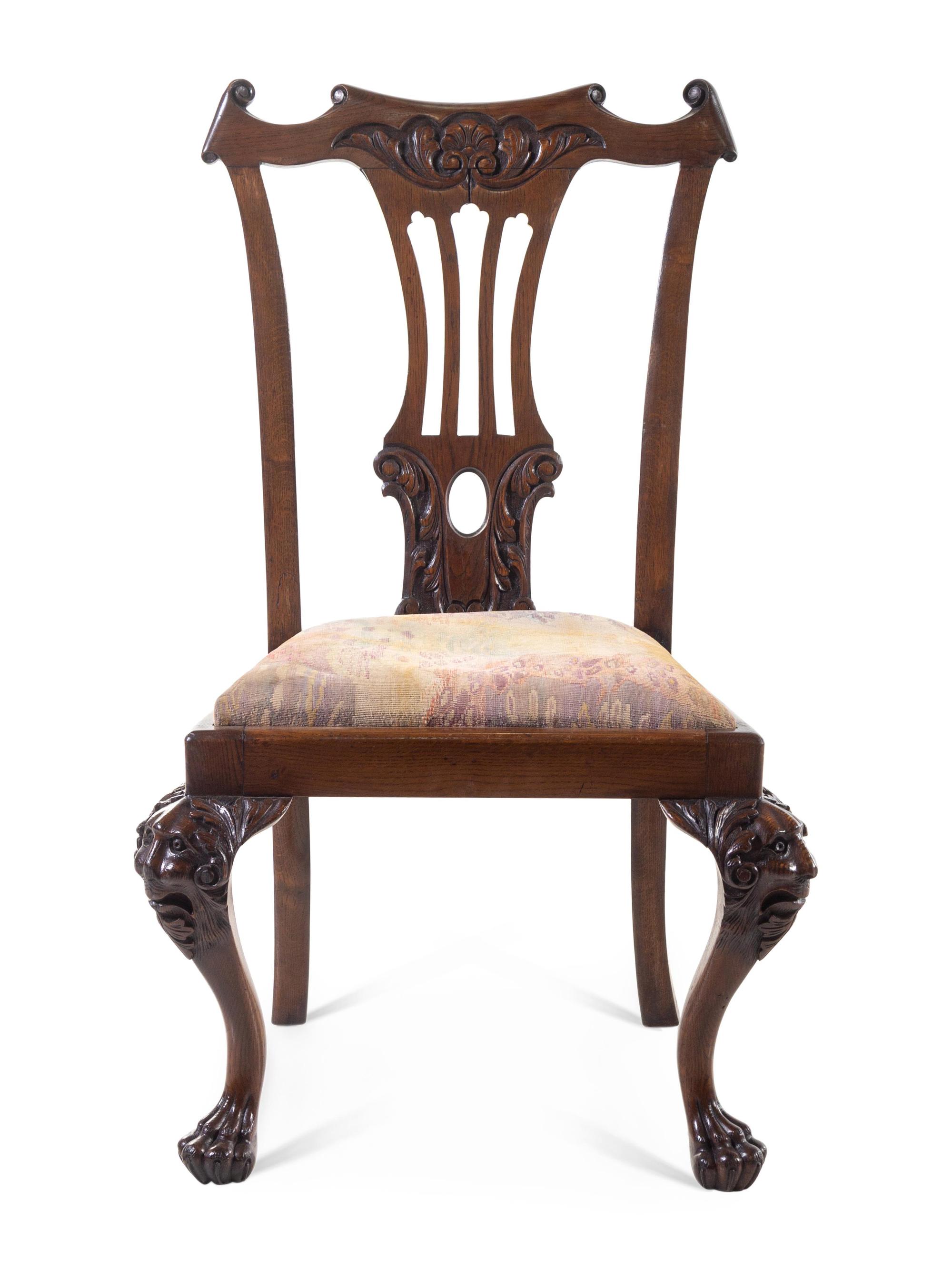 A George I Style Oak Side Chair