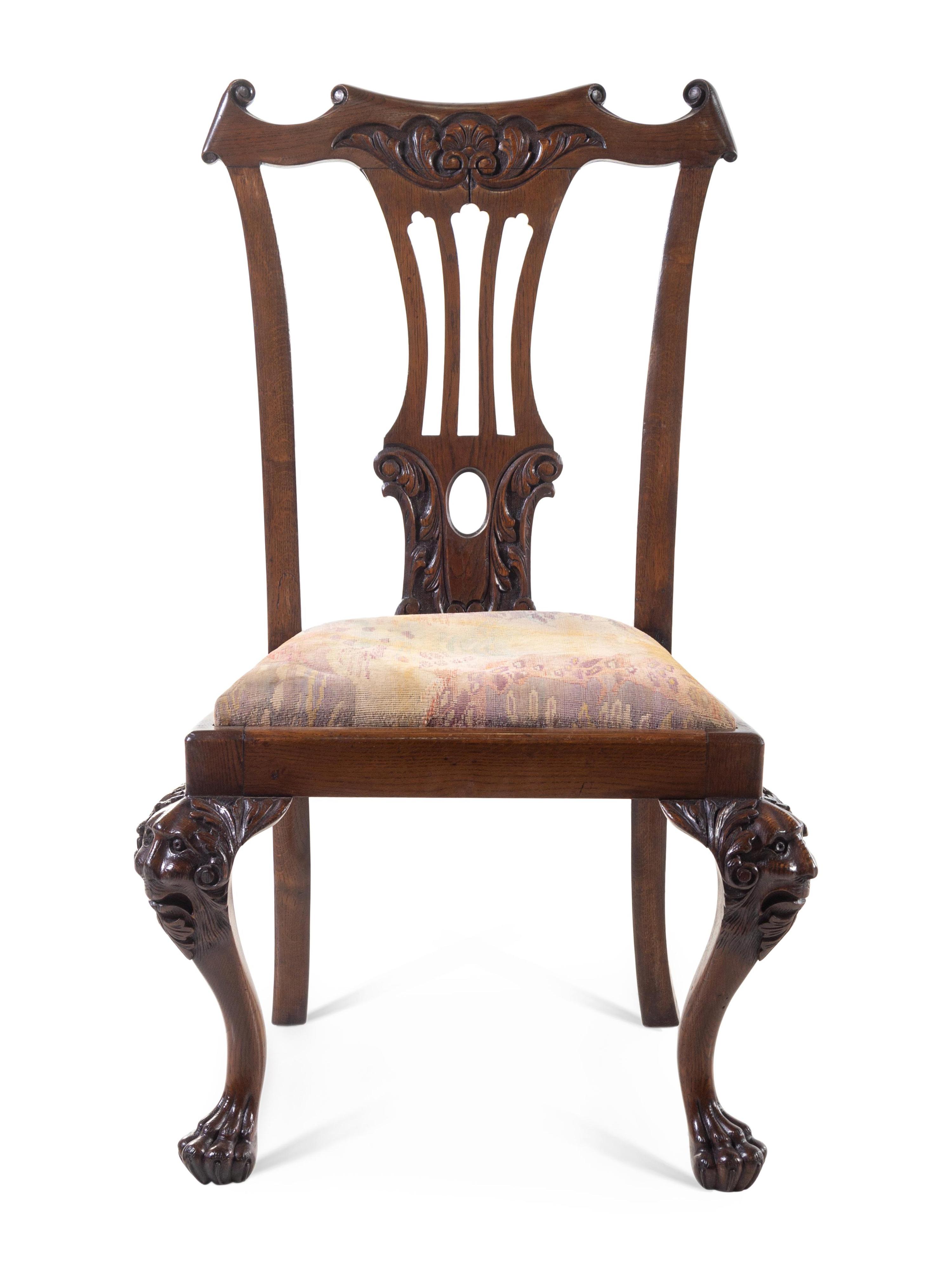 A George I Style Oak Side Chair