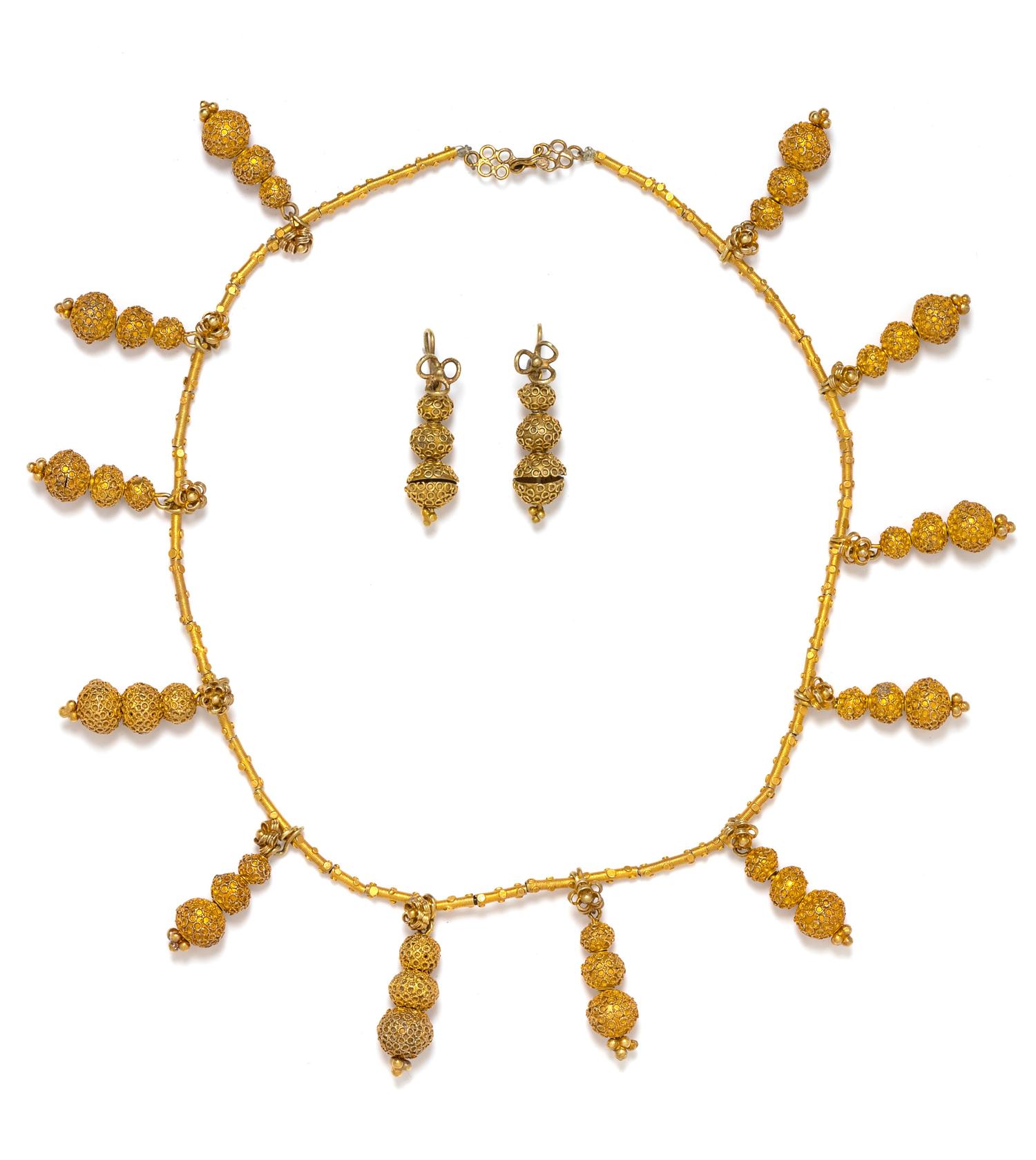 A Gold Alloy Demi-Parure, Akan,