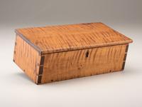 A Tiger Maple Document Box