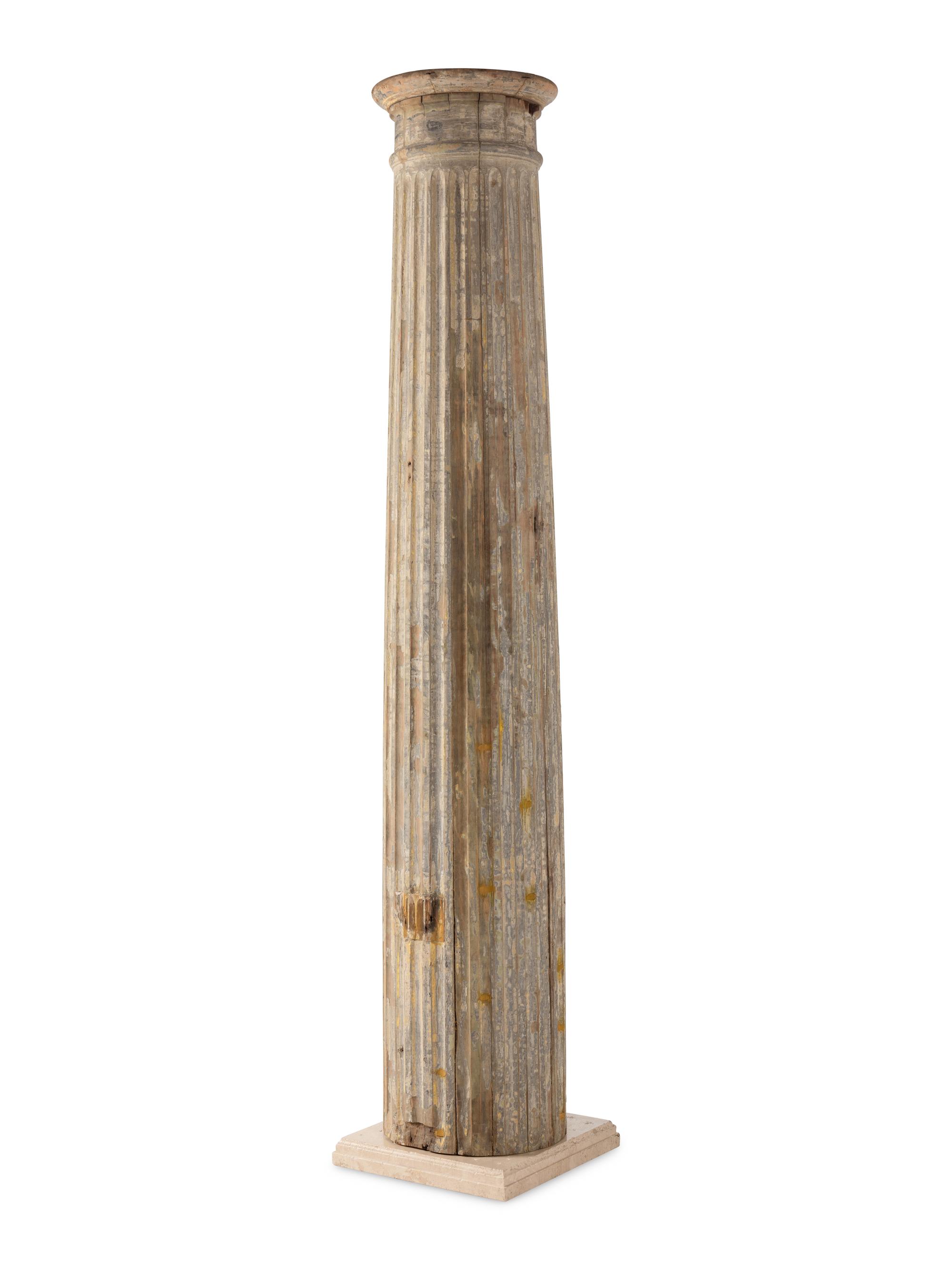 A Painted Wood Column