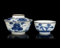Two Chinese Blue and White Porcelain Bowls