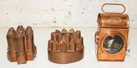 A Copper Lamp Height of first 7 3/8 inches.