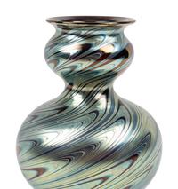 An Iridescent Glass Vase