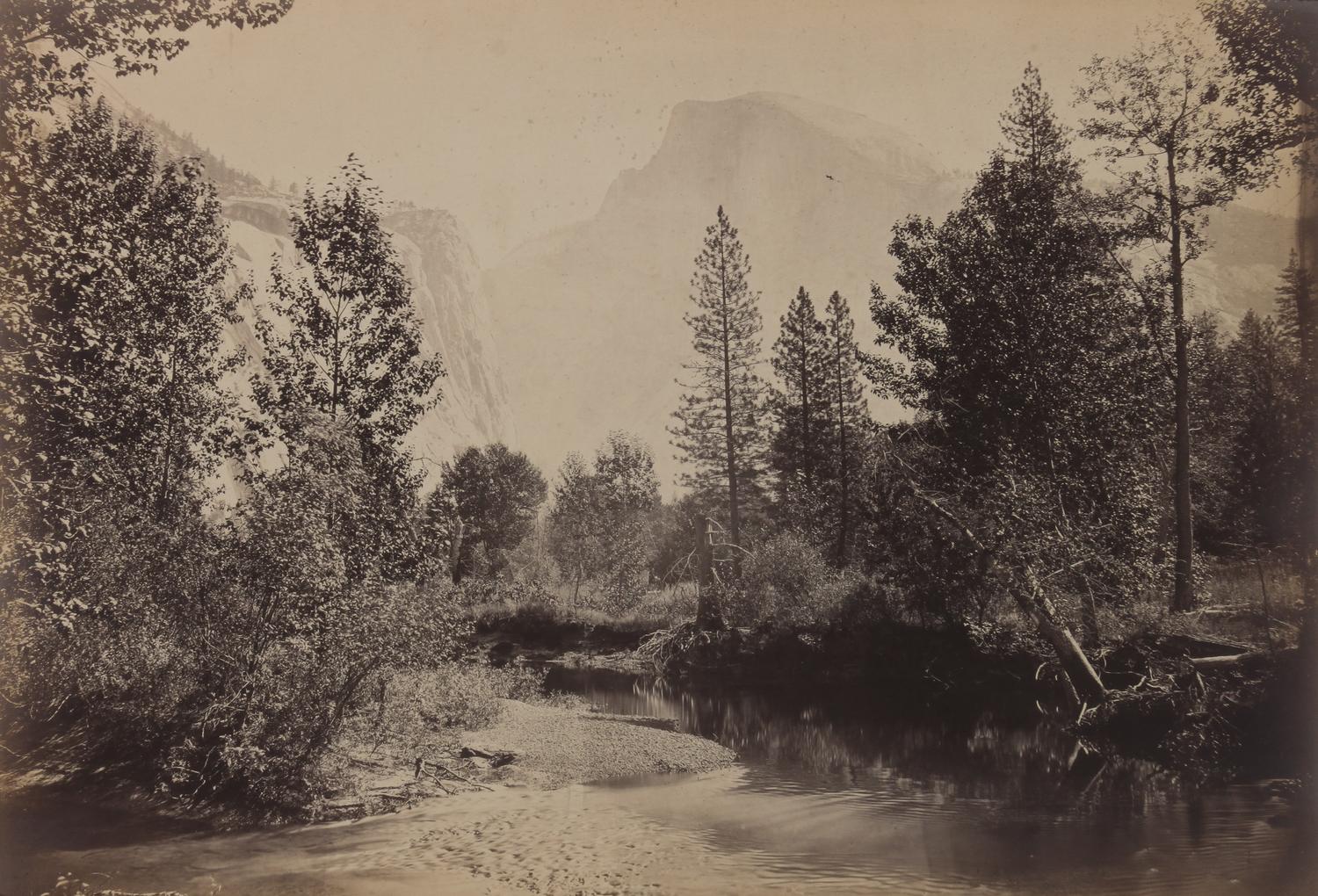 Carleton Eugene Watkins, (American, 1829-1916), North Dome, Royal Arches, Washington Column Half Dome, 4967 ft. Section of Grizzly Gian