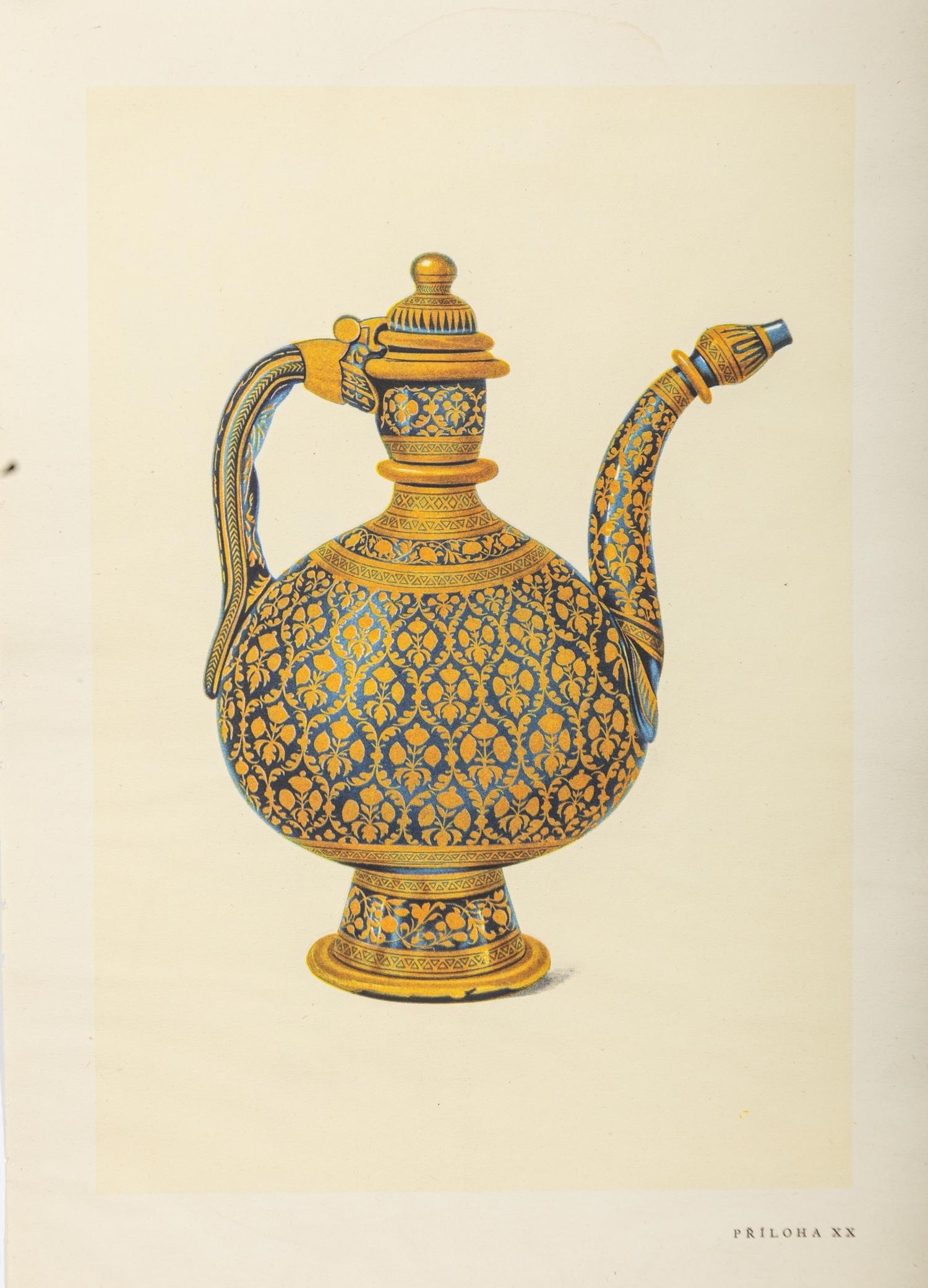 Thirteen Hand Colored Prints Pertaining to Ancient Glass