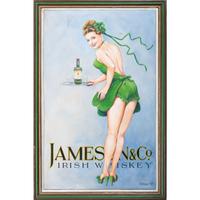 A Jameson & Co. Irish Whiskey Painted Advertising Sign