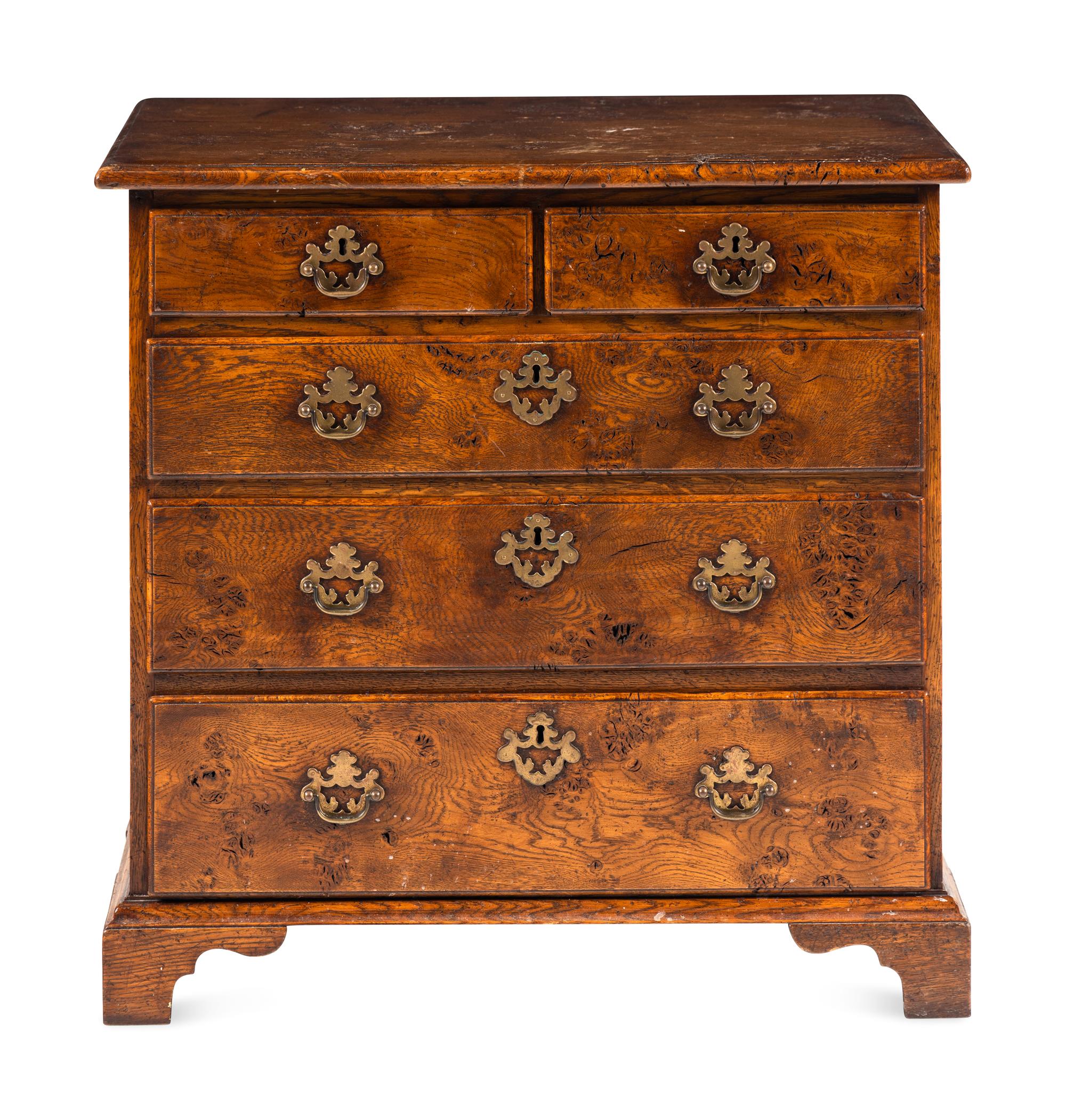 A George II Walnut Chest of Drawers