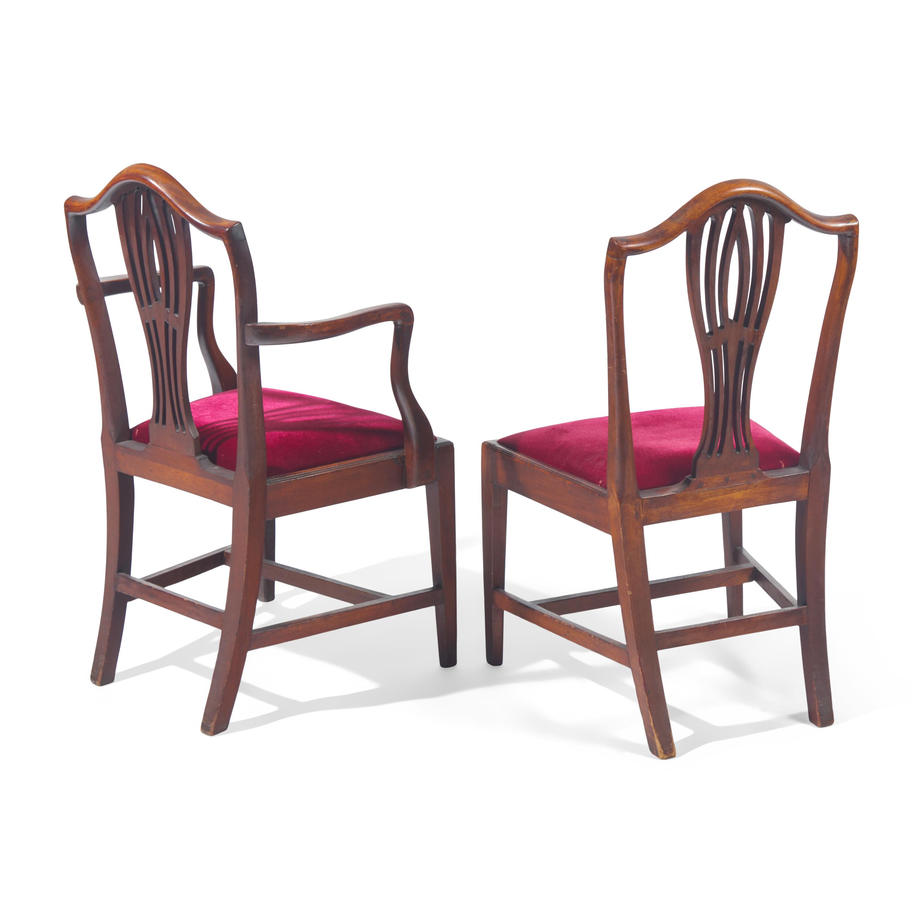 A Set of Seven Southern Federal Mahogany Dining Chairs