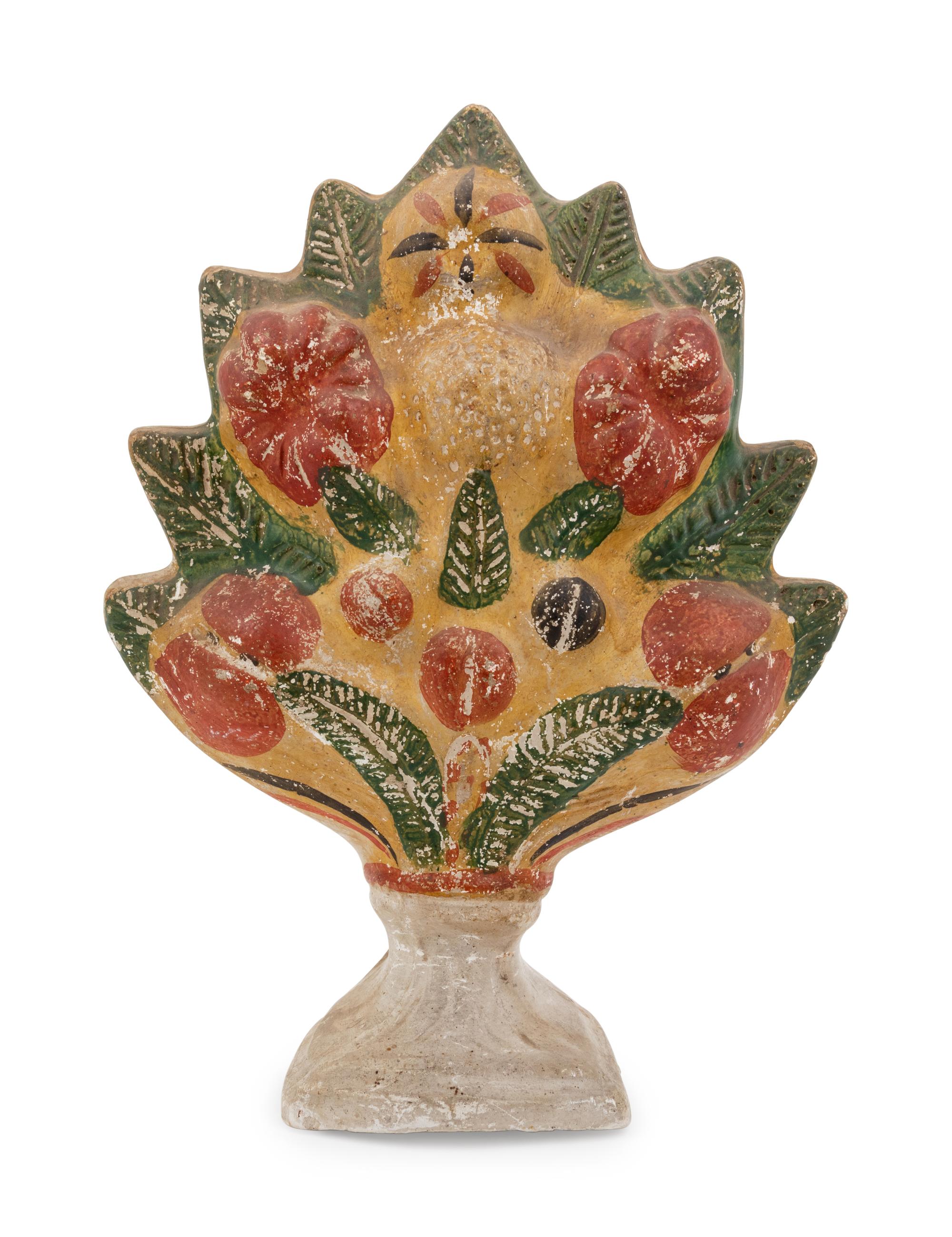 A Dutch Painted Plaster Ornament