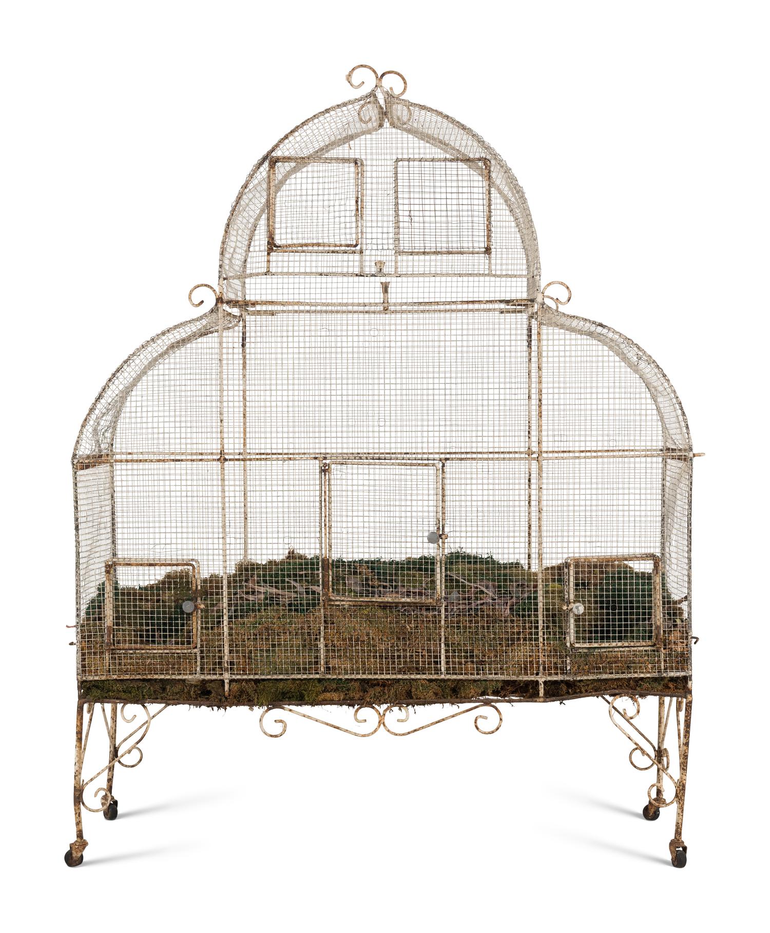 A Victorian Wirework Birdcage