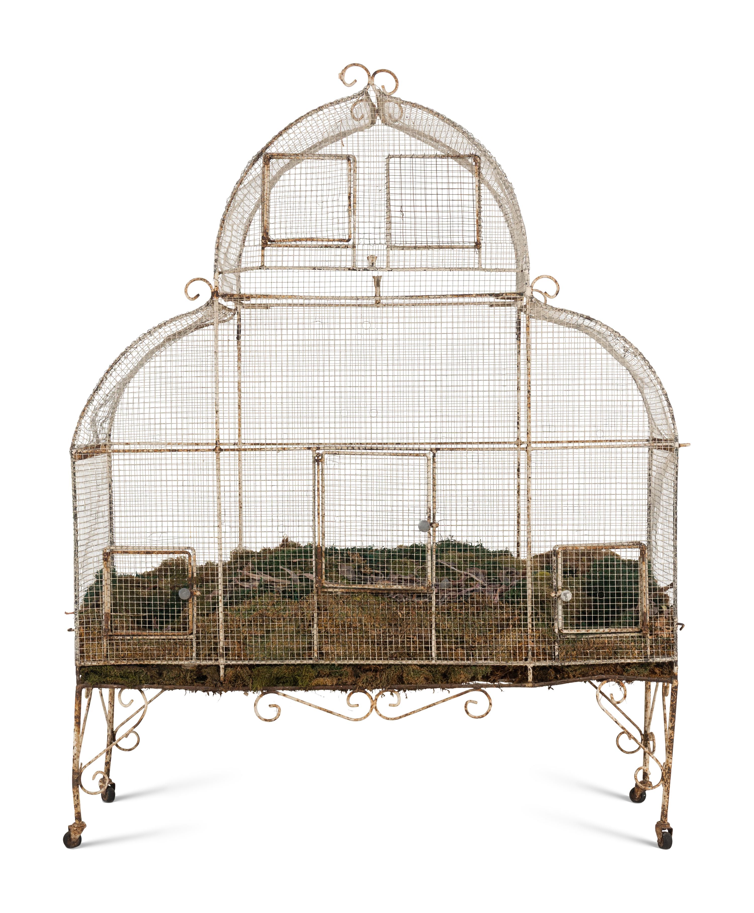 A Victorian Wirework Birdcage