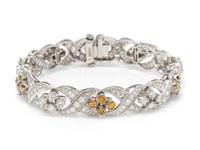 DIAMOND AND COLORED DIAMOND BRACELET