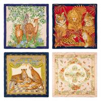 Four Salvatore Ferragamo Scarves