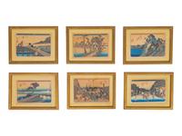 A Set of Twelve Japanese Woodblock Prints