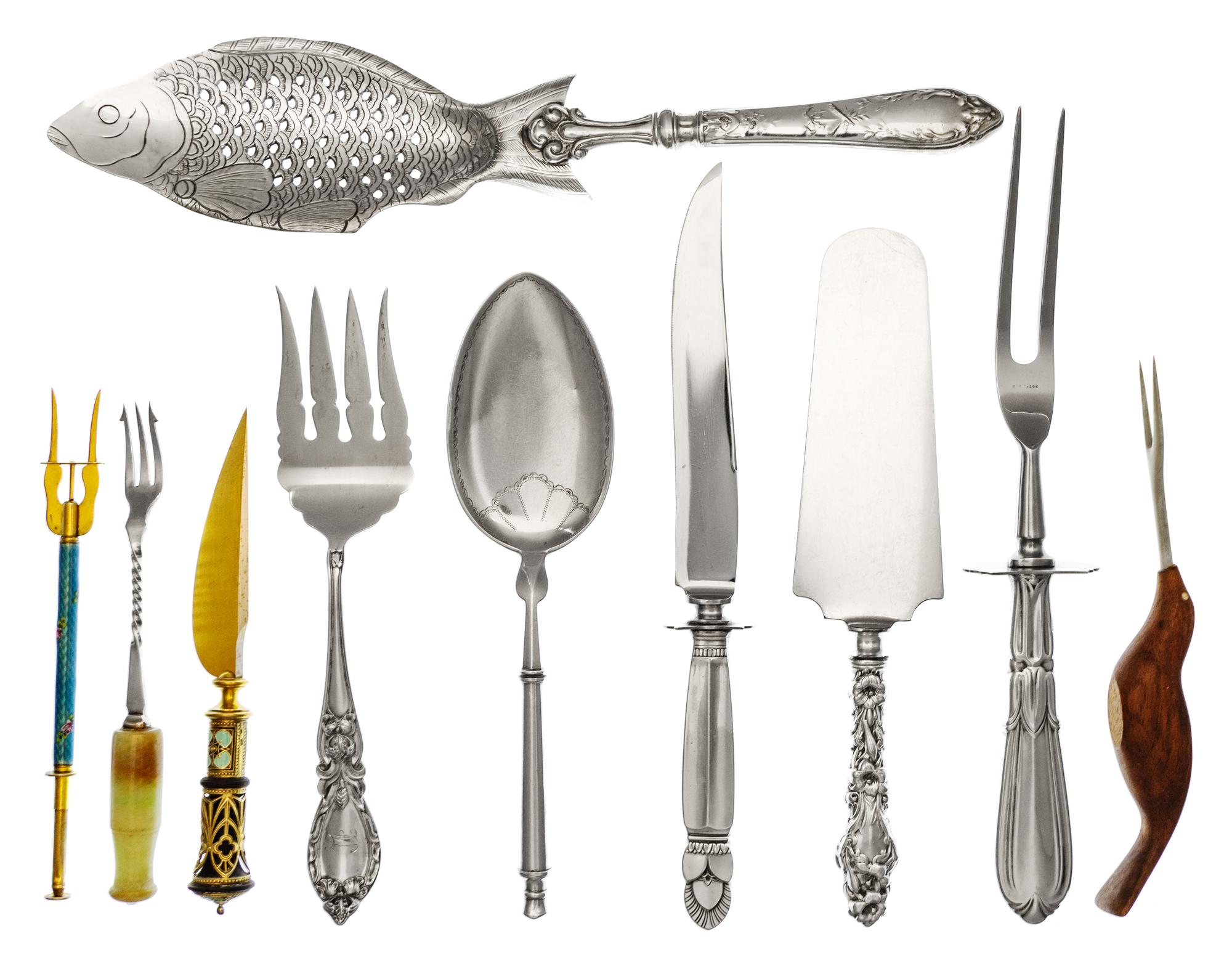 A Collection of Silver, Silver-Plate and Silvered Metal Articles, various makers, comprising brandy warmers, shot glasses and serving f