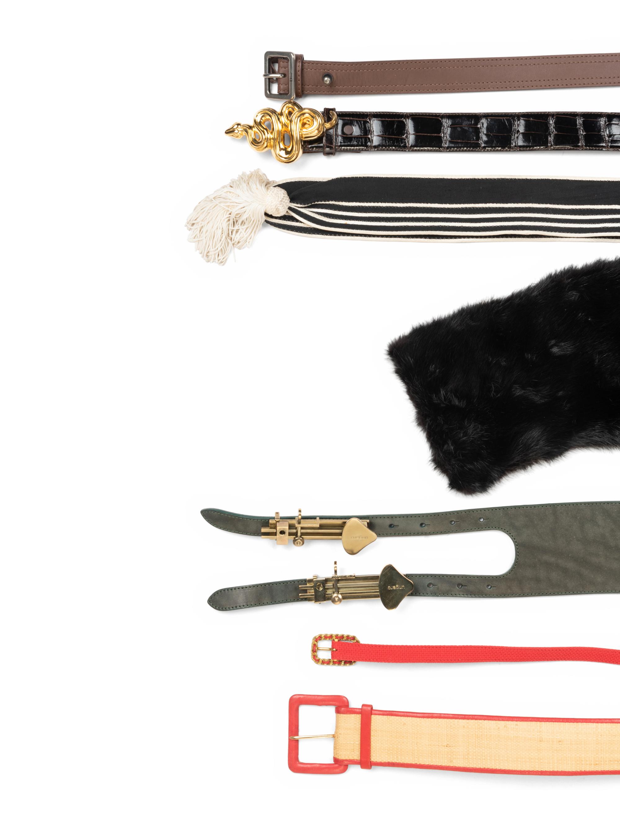 Seven Designer Belts: Three Dior, Two Ungaro, One Chanel, and One Keiselstein-Cord, 1960-2000s