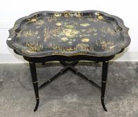 A Victorian Lacquered Tray Width 32 inches. — 19TH/CENTURY