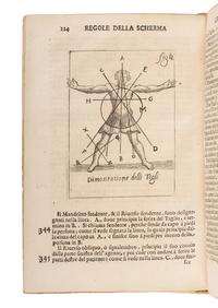MARCELLI, Francesco Antonio. Regole della scherma insegnate de Lelio, e Titta Marcelli scritte da Francesco Antonio Marcelli figlio, enipote e maestro di scherma in Roma . Rome: Dom. Ant. Ercole, 1686.