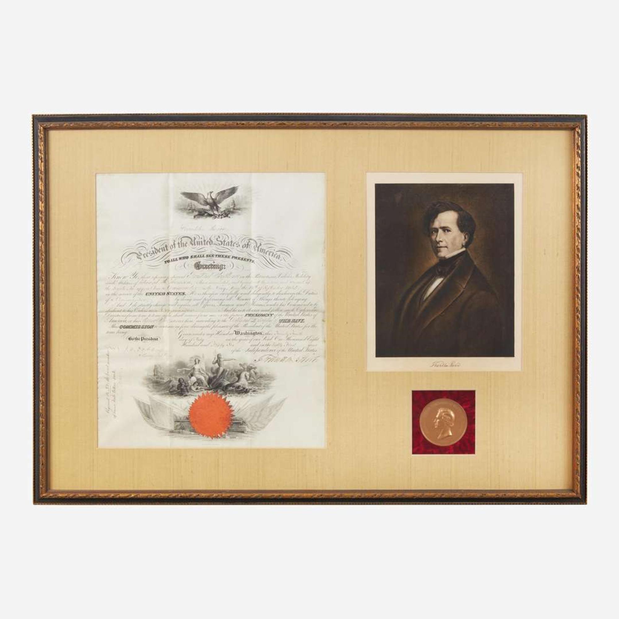 [Presidential] Pierce, Franklin Signed Military Commission