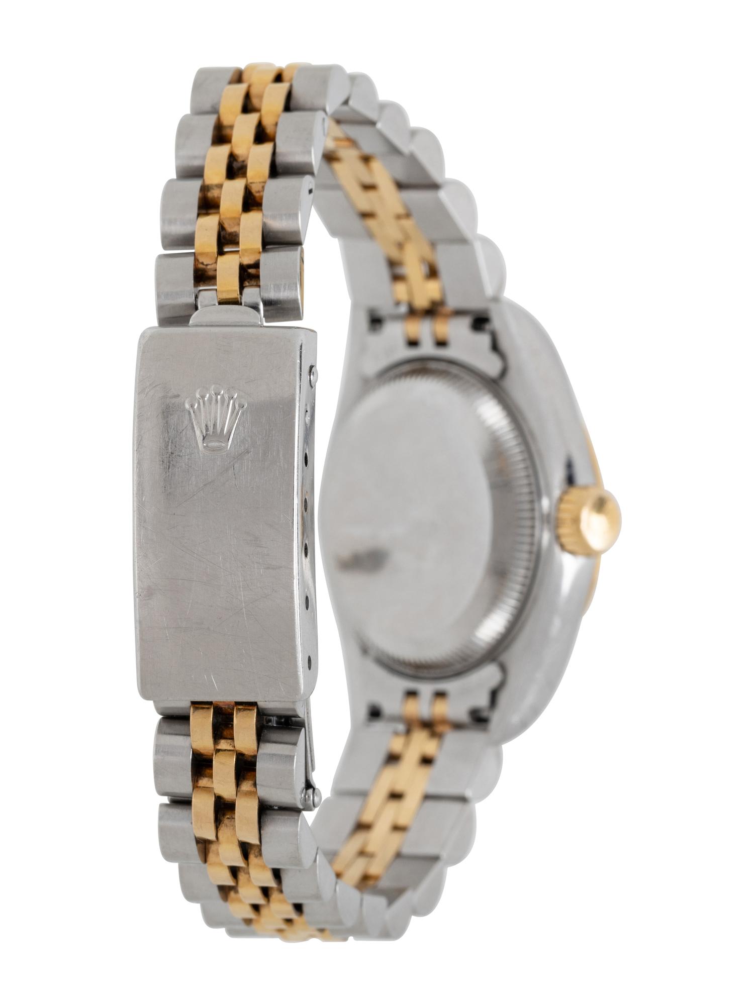 ROLEX, STAINLESS STEEL AND 18K YELLOW GOLD 'LADY-DATEJUST' WATCH, BOX & PAPERS