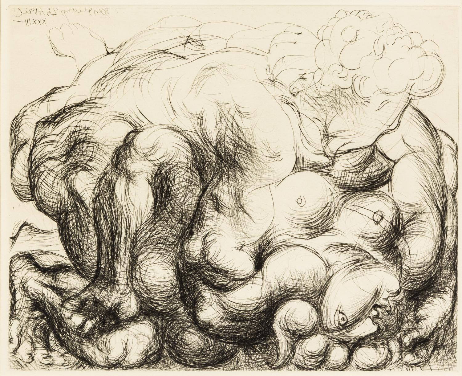 Pablo Picasso, (Spanish, 1881-1973), L'Etreinte III: (Le viol, V), 1933