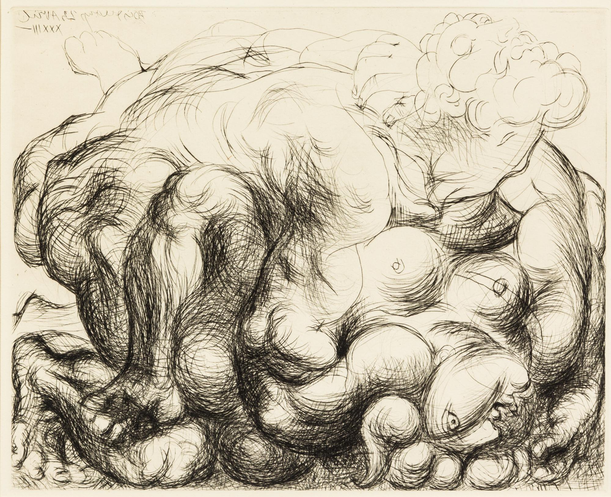 Pablo Picasso, (Spanish, 1881-1973), L'Etreinte III: (Le viol, V), 1933